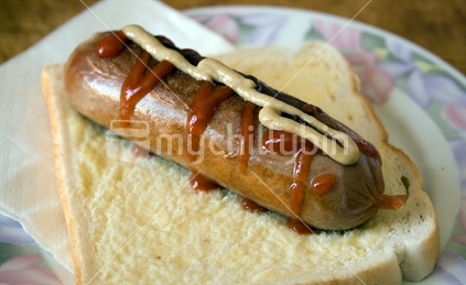 Bread and sausage