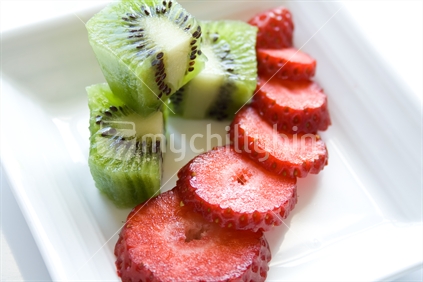 Kiwifruit and strawberries