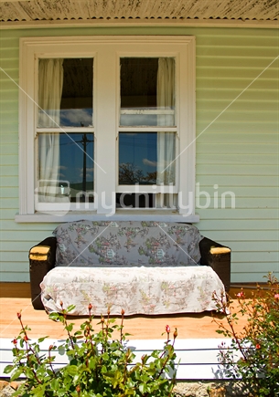 Villa window and couch
