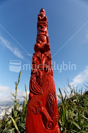 Maori Carving, Mt Victoria, Wellington.
