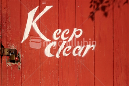Keep Clear sign 
