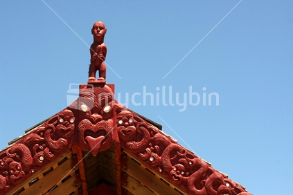 Wooden carving at Waitangi Treaty Grounds 