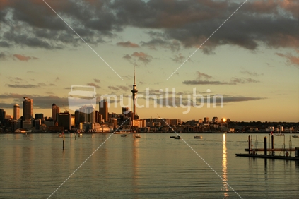 Auckland Skyline from Bayswater Marina 