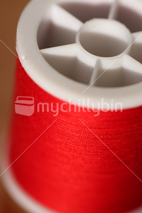 Closeup of sewing thread 