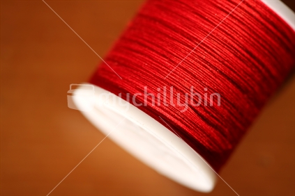 Closeup of sewing thread