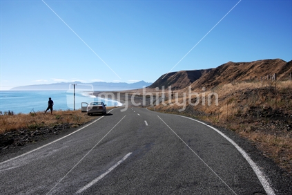 Coastal road at Cape Palliser, New Zealand