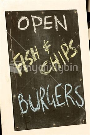 Fish and chips sign
