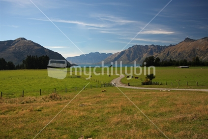 Back road to Walter Peak station,  Queenstown, South Island