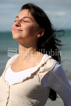 Young woman enjoying the sun