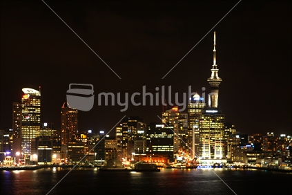 Auckland skyline by night