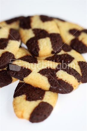Home baked black and white biscuits for Christmas time; popular especially amongst those who migrated to New Zealand from Germany.

