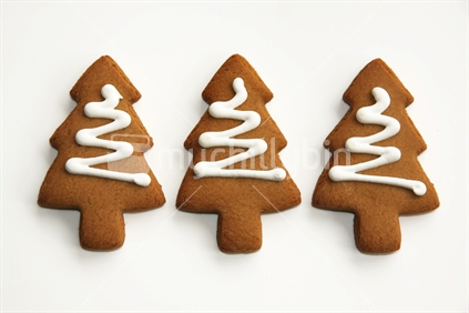 Three Gingerbread christmas trees