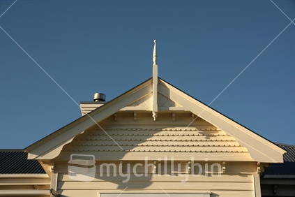 Gable end weatherboards on a Victorian house, Auckland, New Zealand
