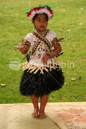 Kiribati girl dancing at Pasifika festival 2012, Auckland
