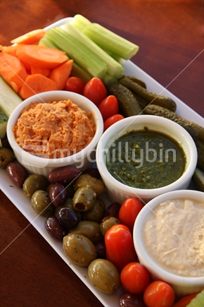 Dips and nibbles
