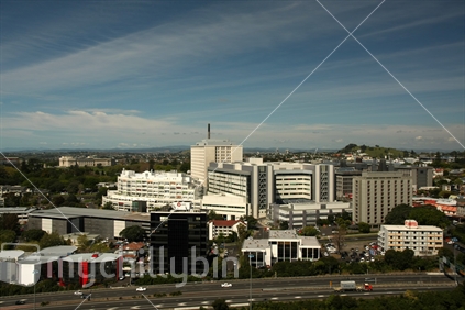 Auckland hospital seen from above