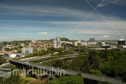 Grafton bridge and surrounding, Auckland