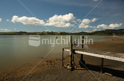 Mangonui jetty at low tide, Northland