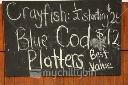 Crayfish and Blue Cod for sale