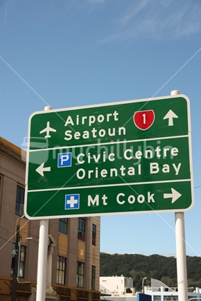 Street sign in Wellington CBD
