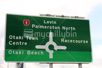 Street sign II in Otaki, Kapiti Coast, North Island
