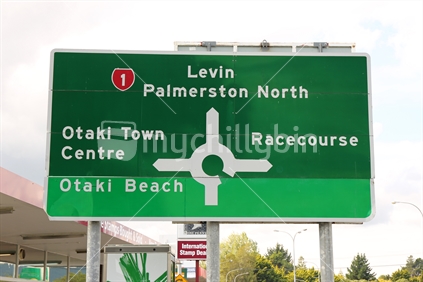 Street sign in Otaki, Kapiti Coast, North Island