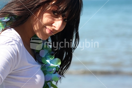 Young woman at the beach 