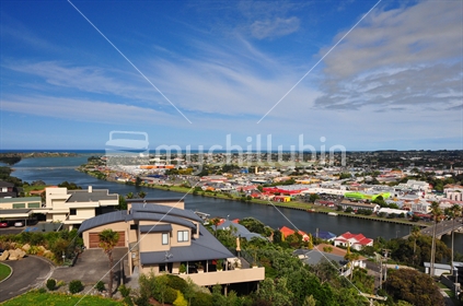 River and Cityscape of Wanganui City, North Island, New Zealand