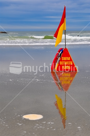 Swim between flags Brighton Beach - Otago