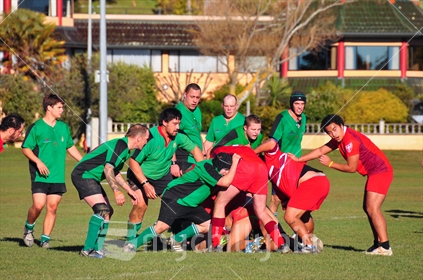 Rugby game between Stoke and Marist played at Tahuna Playing fields in Nelson