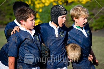 Young Kids playing Rugby