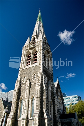 The spire of Christchurch's Cathedral