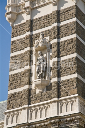 Lady Justice, detail on Dunedin''s old Prison and Courthouse building