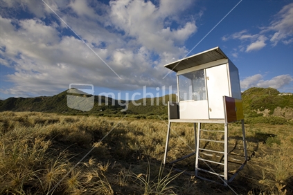 Surf rescue tower, north Piha