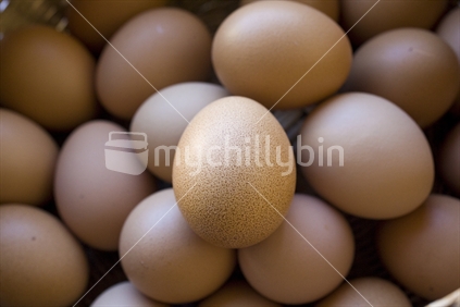 a basket of fresh eggs