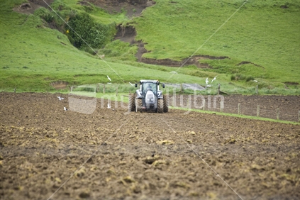 Ploughing a field for replanting