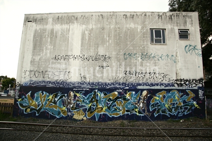 graffiti by railway lines
