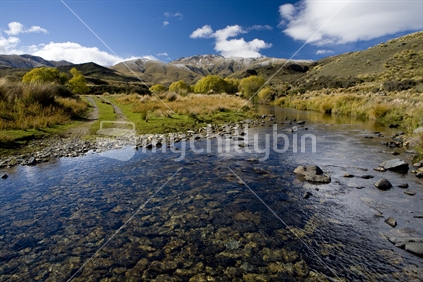 Central Otago river, South Island, New Zealand