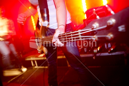 bass player on stage
