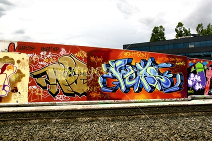 graffiti by railway lines