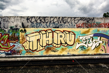 graffiti by railway tracks