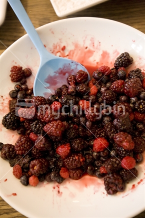 plate of summer berries