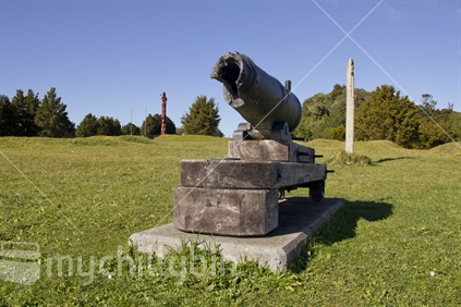 Kawhiti's cannon at Ruapekapeka Pa site, Northland. 