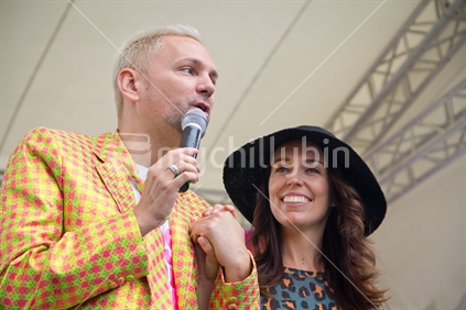 Labour Party Politician Jacinda Ardern at Big Gay Out festival Auckland 2016