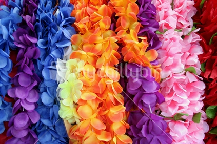 Garlands of colourful leis, representative of our Island communities