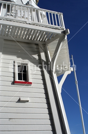 Detail of lighthouse at French Bay, Akaroa, New Zealand