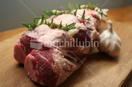Leg of New Zealand lamb, ready for roasting