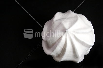 Meringue with black background and copy space. 