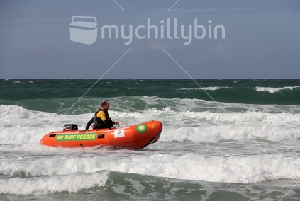 Inflatable life boat of surf iifesaving organisation. 