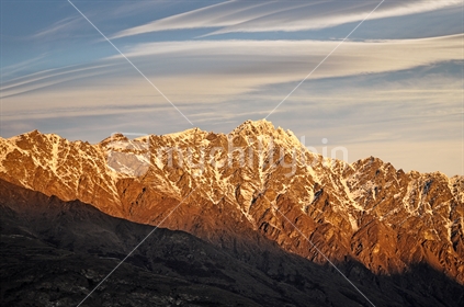 The Remarkables at sunset